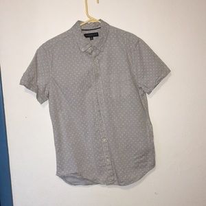 Grey flower printed shirt